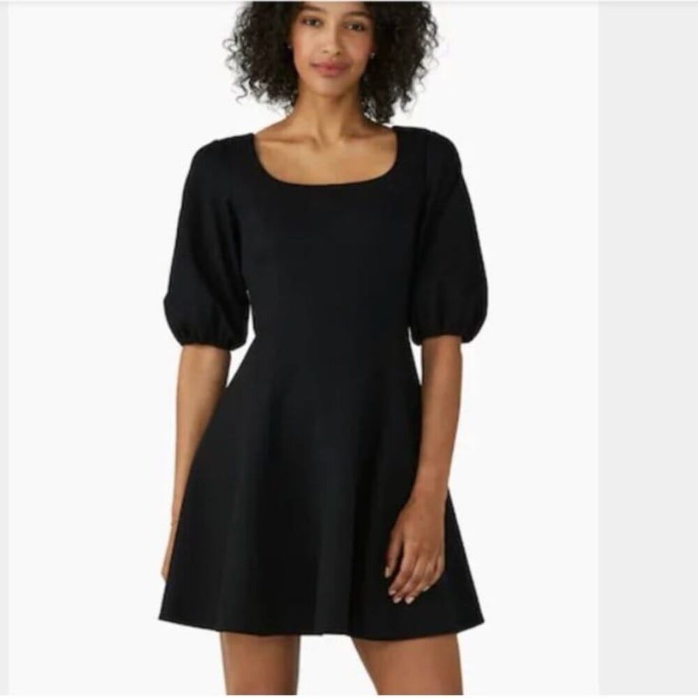 Kate Spade Women’s Ponte Puff Sleeve Mini Dress Black Size Medium